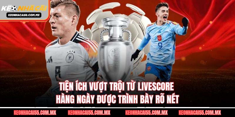 Tiện ích vượt trội từ livescore hàng ngày được trình bày rõ nét